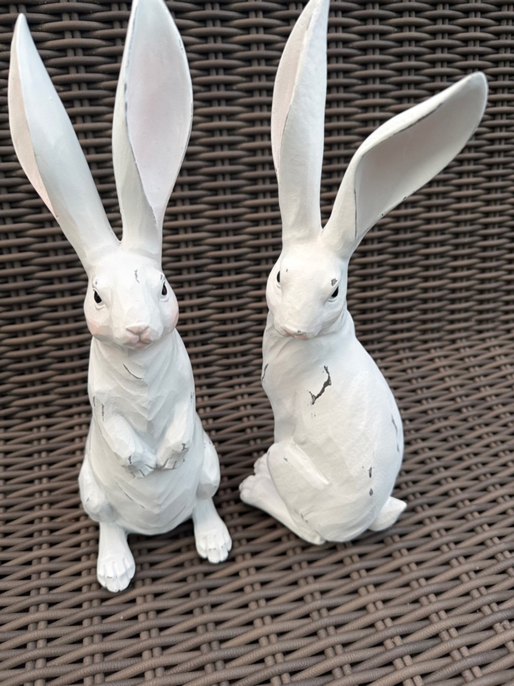White Decorative Rabbit Figurines - Set of 2 - NWT - Picture 8 of 16